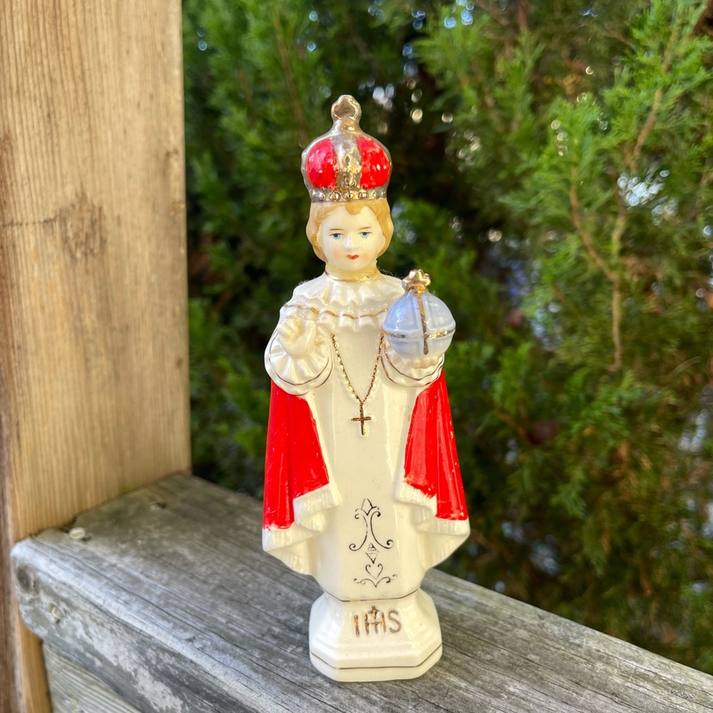 Vintage Infant of Prague Religious Figurine